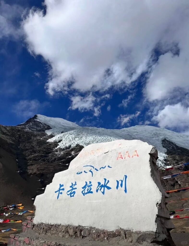 image shows the Karola Glacier
