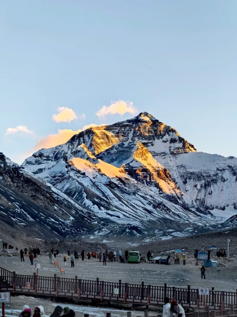 This image is showing one of the most popular hikers/tourist Destinations in Tibet - Mount Everest Base Camp