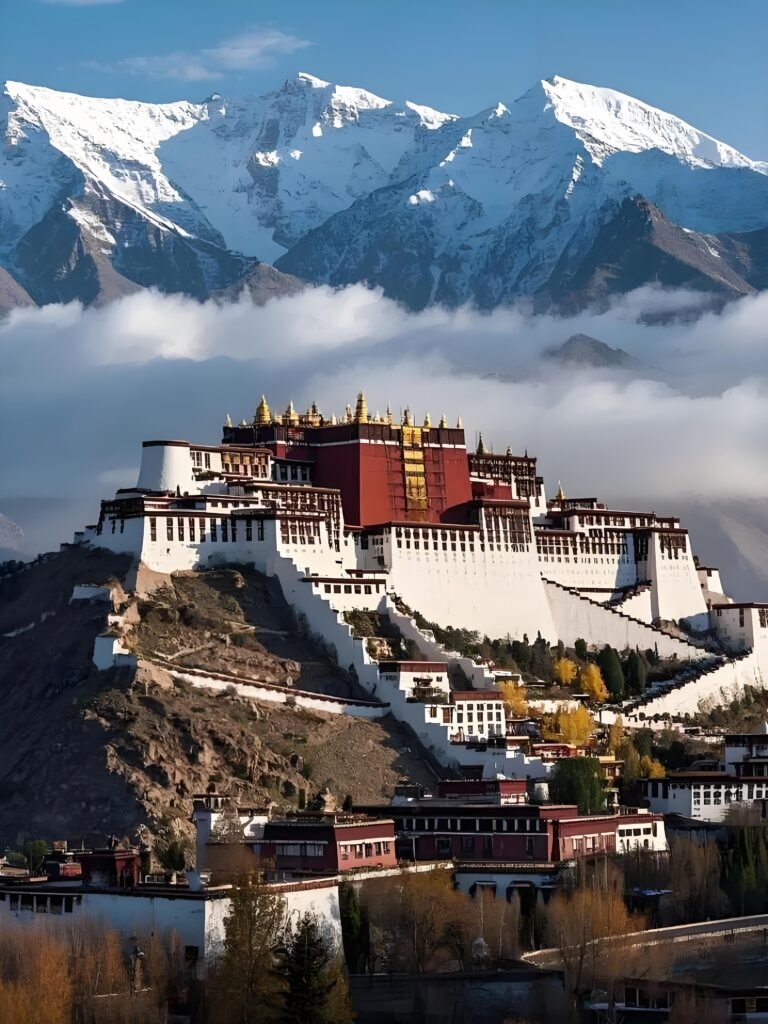 Potala Palace in Lhasa, historical winter residence of the Dalai Lama in Tibet