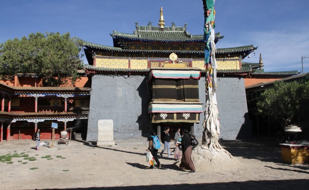 monastery appearing in the image is shalu monastery in shigatse, a popular shigatse tibet tours monasteries